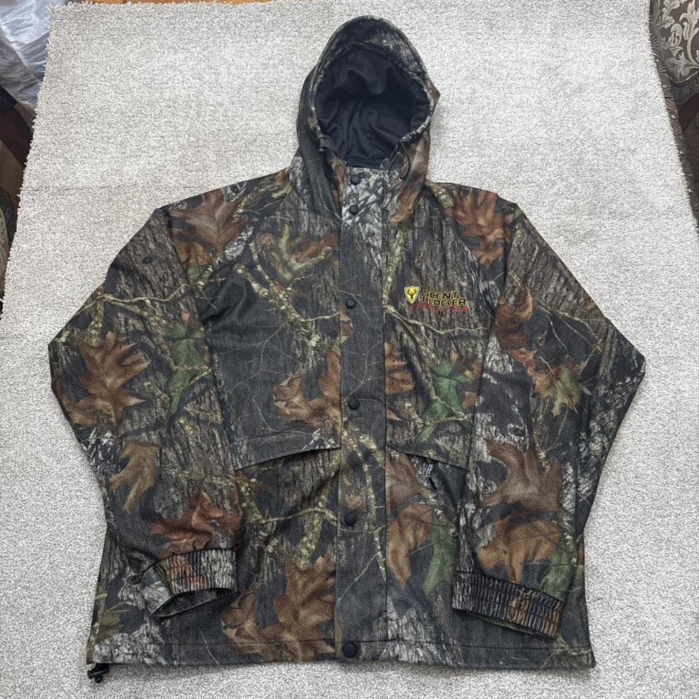 Scent Blocker Plus Frontier Hooded Camo Jacket Large